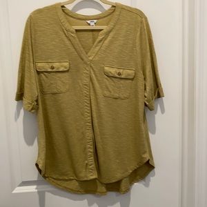 Lovely golden olive color shirt, size XXL